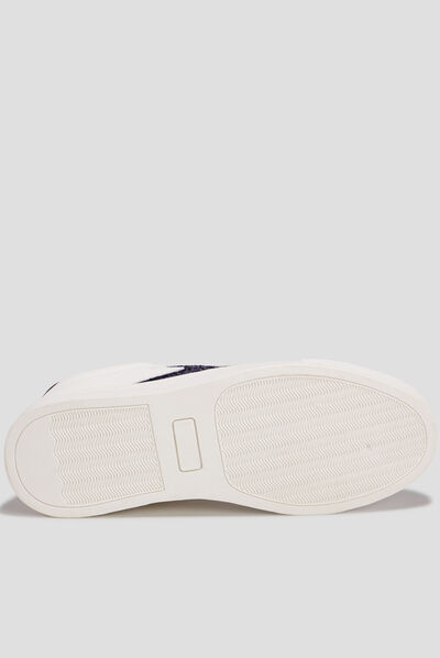 Tennis à lacets blanc femme