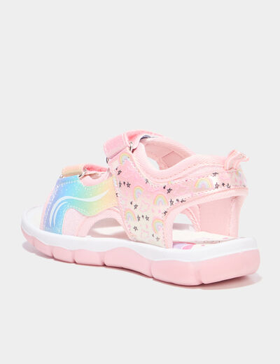 Sandales semelles lumineuses blanc fille