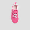 Baskets running à scratchs rose fille