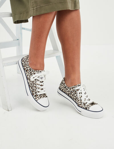 Tennis en toile à lacets Creeks marron femme