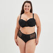 Soutien-gorge emboîtant à dentelle Izzie noir femme grande taille