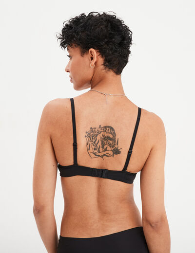 Soutien-gorge push-up microfibre noir femme
