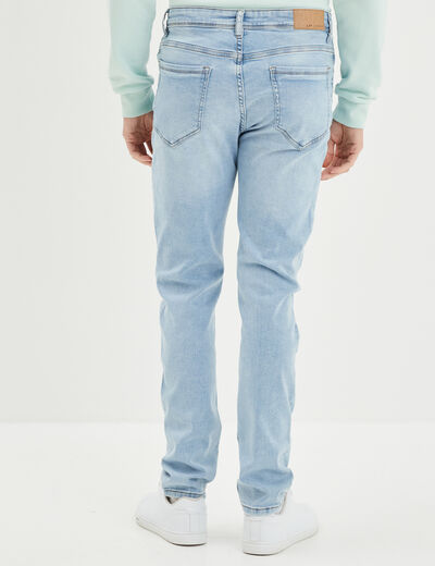 Jeans slim 5 poches denim bleach homme