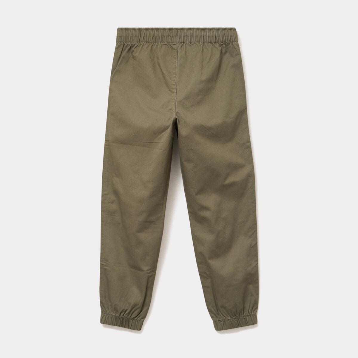Pantalon battle taille &eacute;lastiqu&eacute;e coton vert kaki gar&ccedil;on