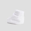 Chaussons effet velours blanc b&eacute;b&eacute;