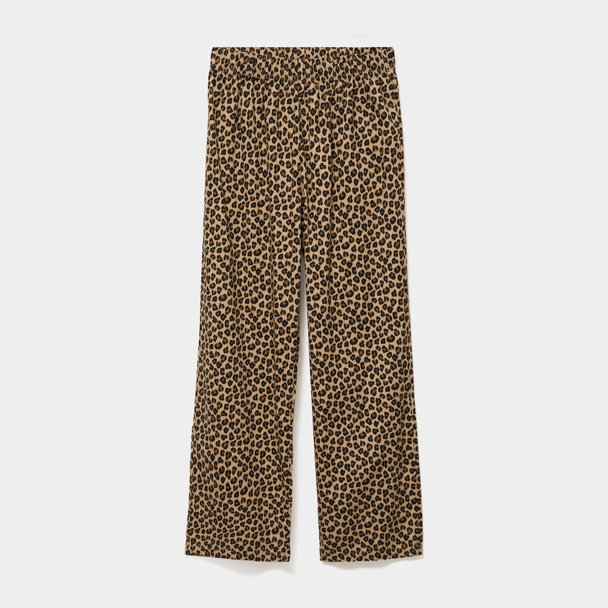 Pantalon de pyjama droit coton beige femme