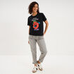 T-shirt madame t&ecirc;te-en-l'air noir femme