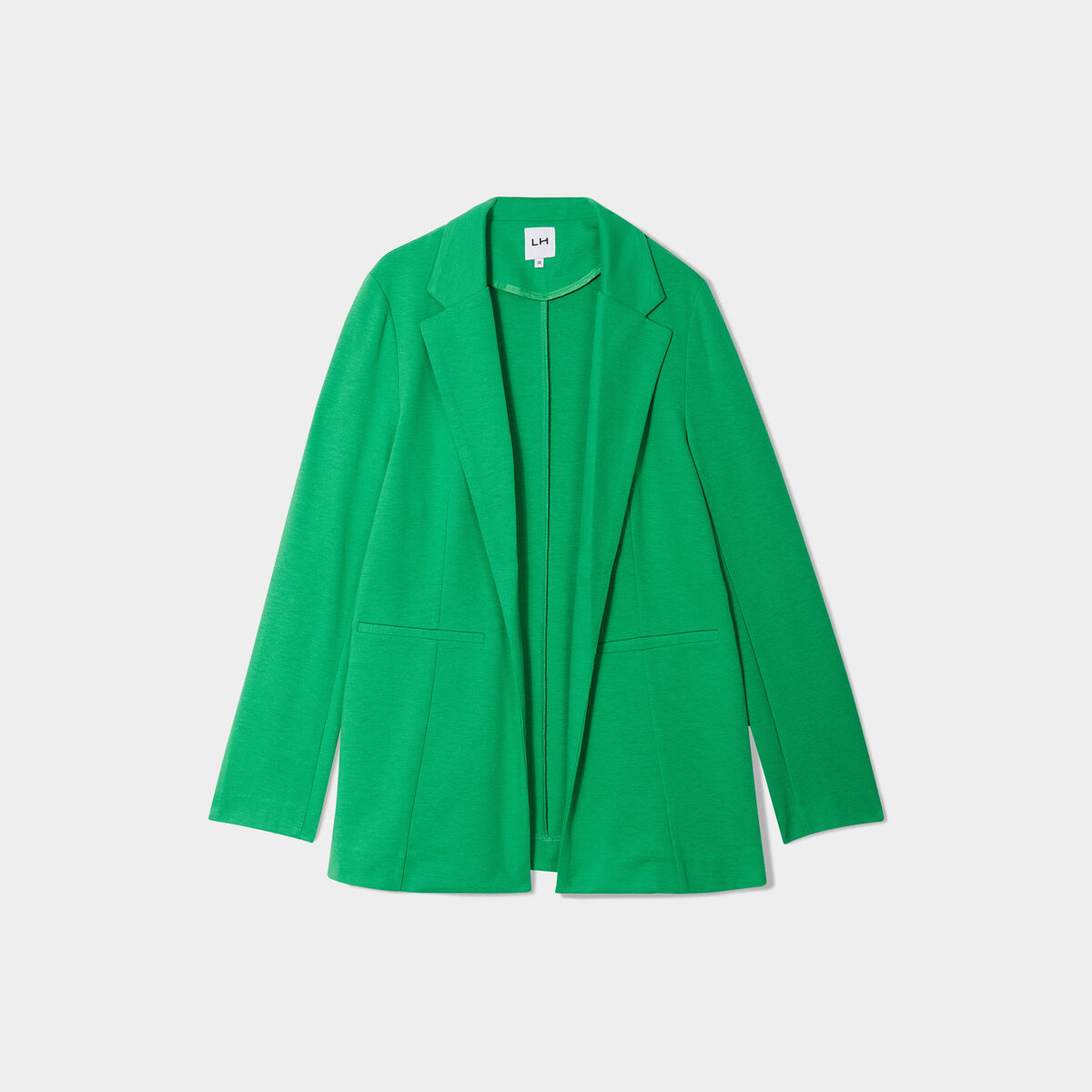 Veste blazer droite vert femme