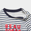 T-shirt manches longues col rond coton ecru b&eacute;b&eacute; gar&ccedil;on