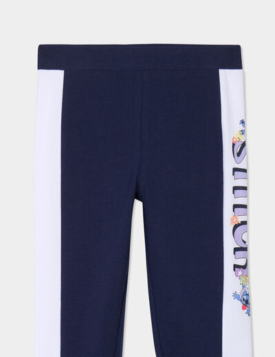 Legging taille élastiquée coton Stitch multicolore fille