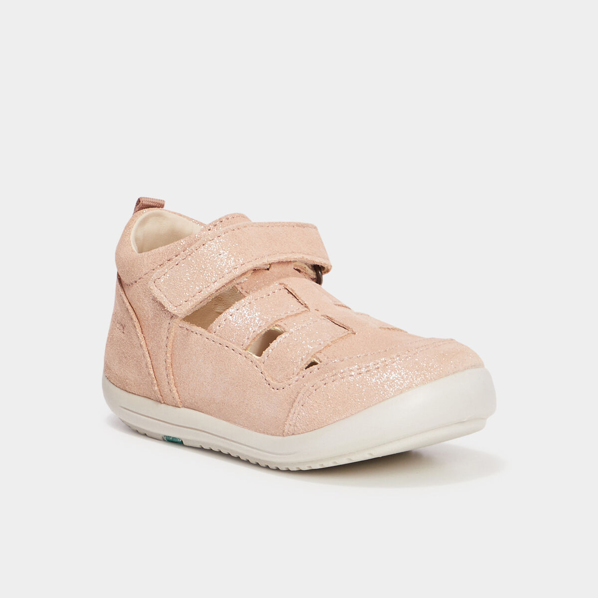 Sandales en cuir Kickers Klony rose bébé garçon