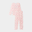 Ensemble pyjama 2 pi&egrave;ces micro polaire rose poudr&eacute;e fille