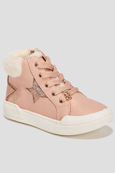 Baskets Lulu Castagnette rose fille