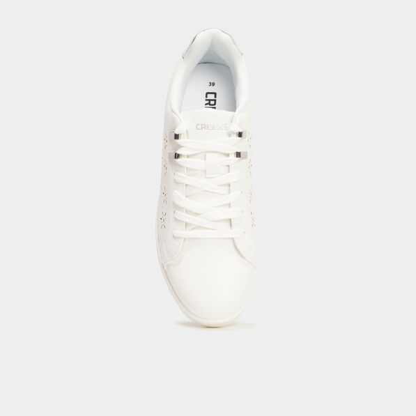 Tennis basses perforées Creeks blanc femme