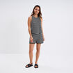 Short effet crochet noir femme
