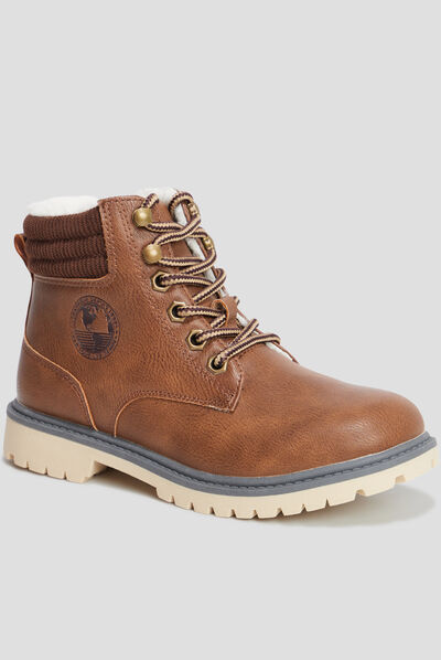 Bottines fourrées Trappeur Bazitu marron garçon