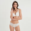 Soutien-gorge foulard padd&eacute; blanc femme