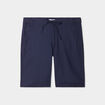 Bermuda chino à coulisse lin mélangé bleu marine homme