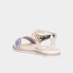 Sandales brides à scratchs multicolore fille