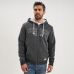 Sweat zipp&eacute; &agrave; capuche doubl&eacute; gris fonc&eacute; homme