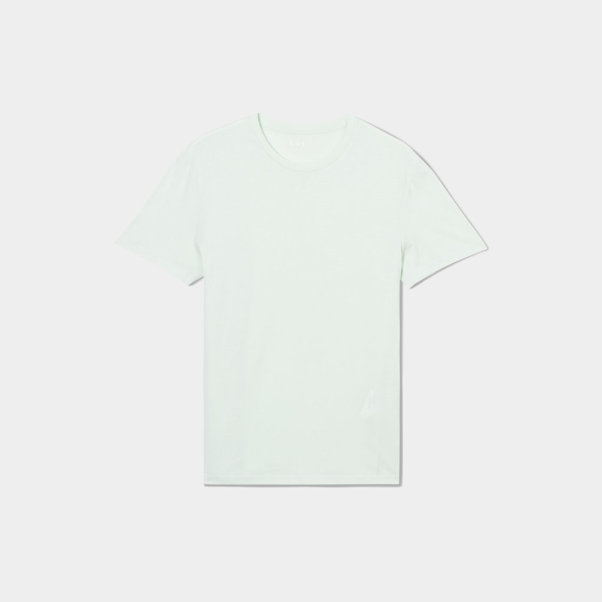 T-shirt en coton manches courtes vert pastel homme