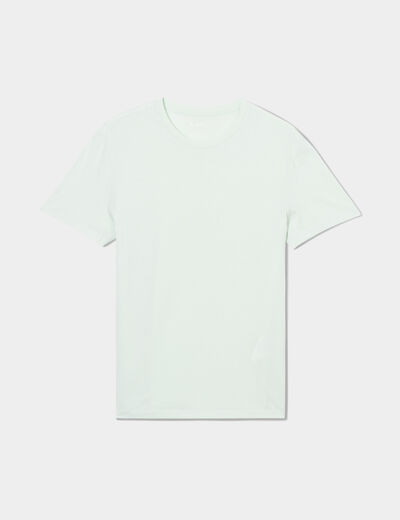 T-shirt en coton manches courtes vert pastel homme
