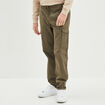Pantalon cargo taille &eacute;lastiqu&eacute;e vert kaki homme
