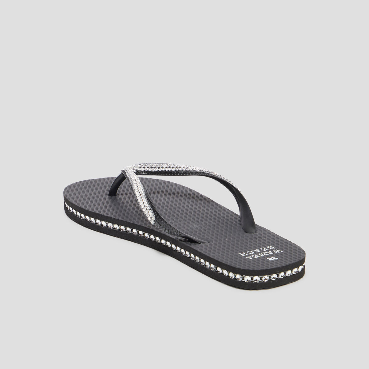 Tongs avec strass Wamea Beach noir femme