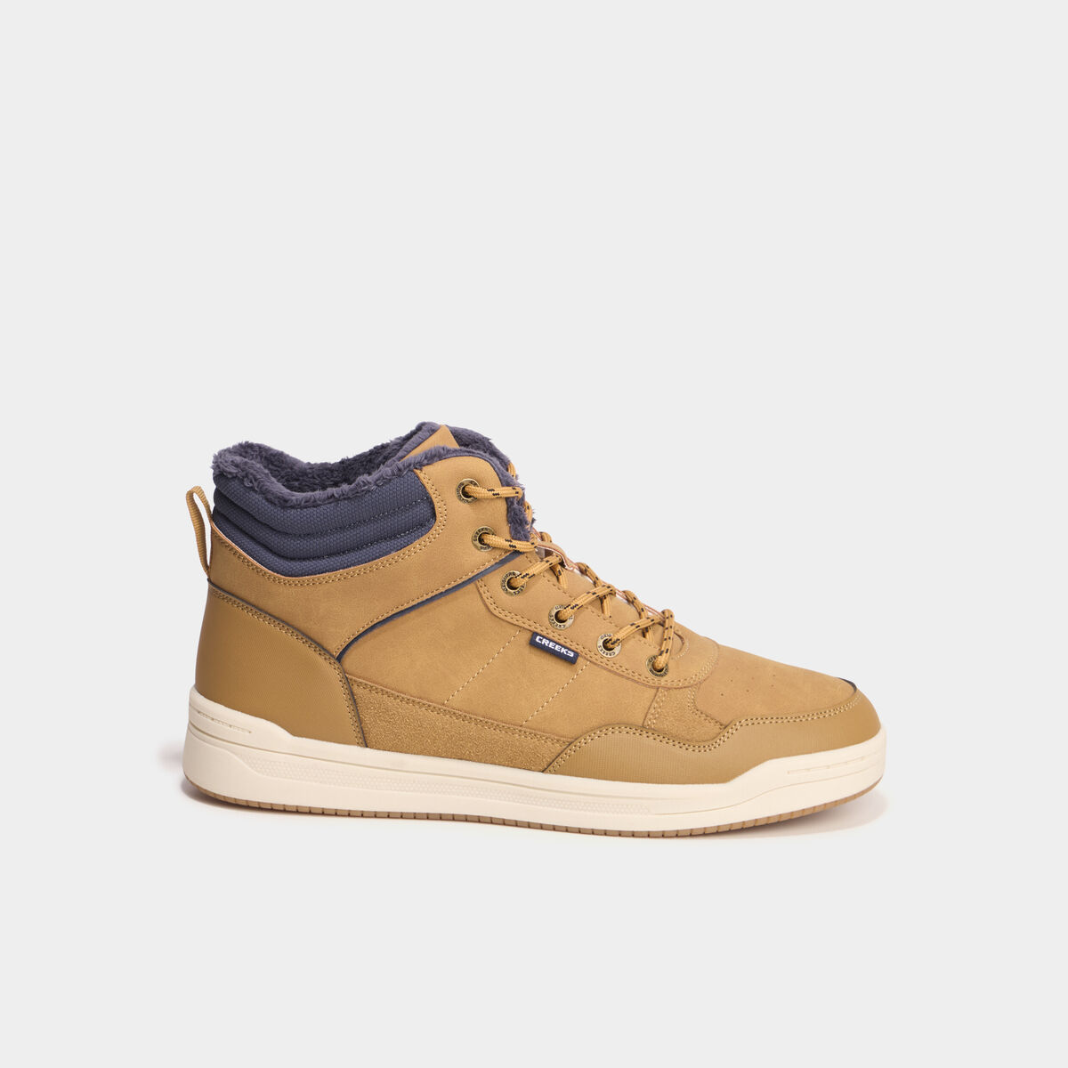 Baskets montantes avec lacets marron clair homme