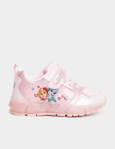 Baskets lumineuses Pat Patrouille rose fille