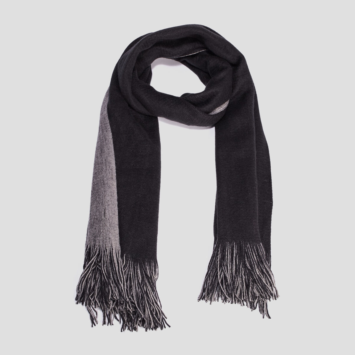 Écharpe à franges noir homme