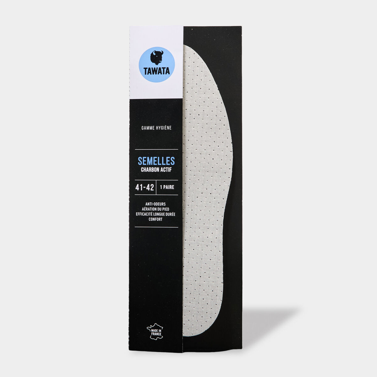 Semelles charbon actif Tawata blanc mixte