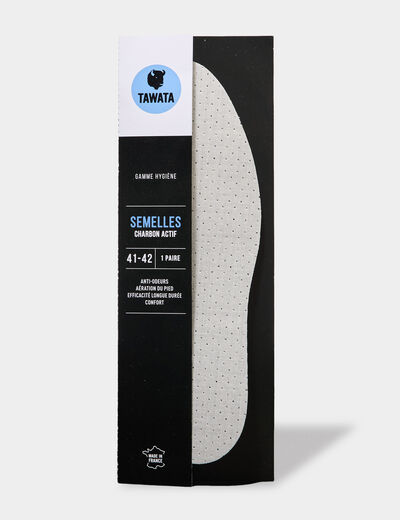 Semelles charbon actif Tawata blanc mixte