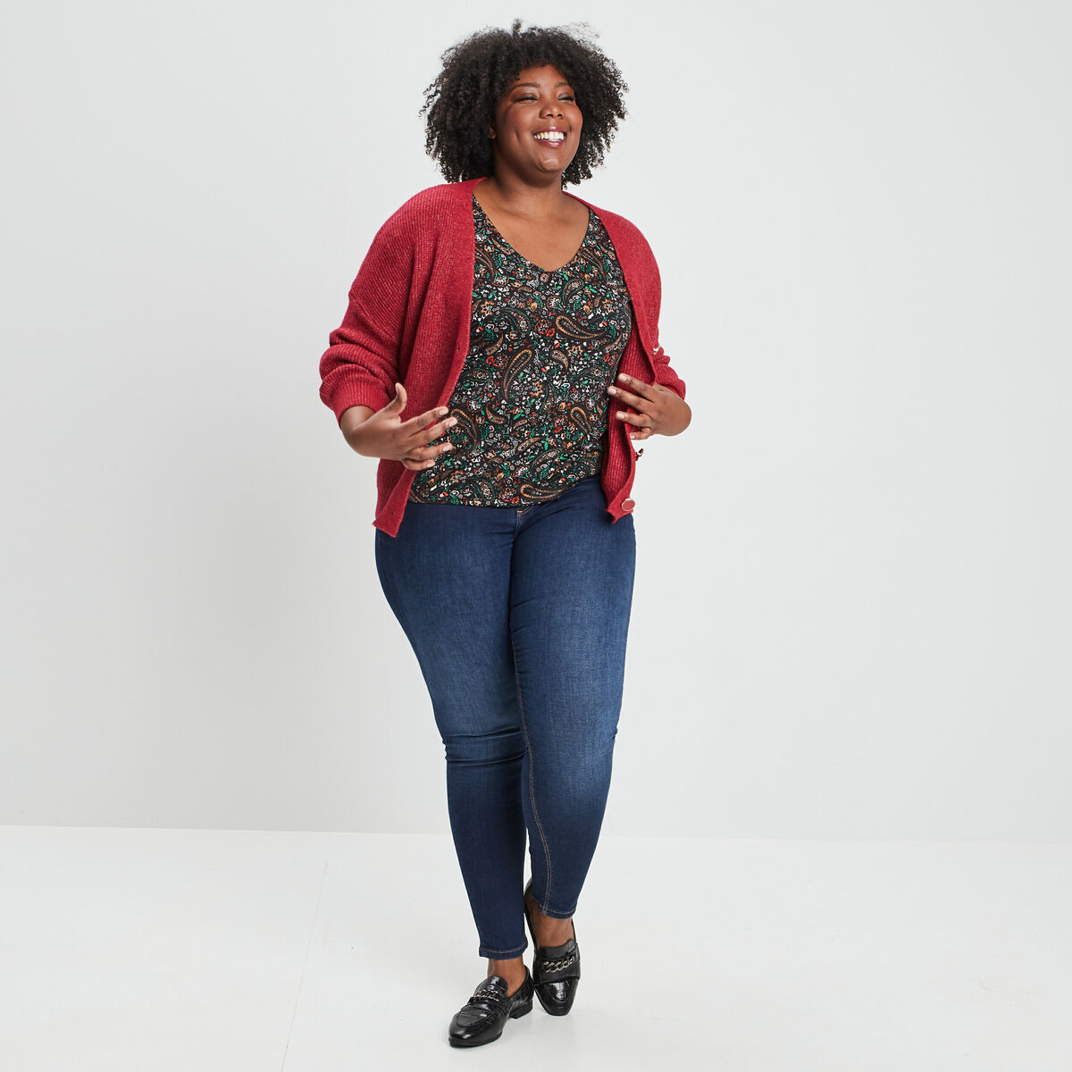 T-shirt manches courtes noir femme grande taille
