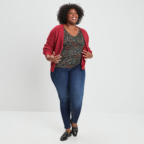 T-shirt manches courtes noir femme grande taille