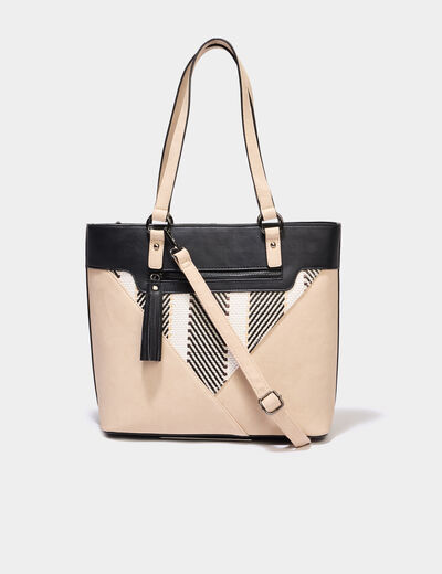 Sac porté-épaule rectangulaire sable femme