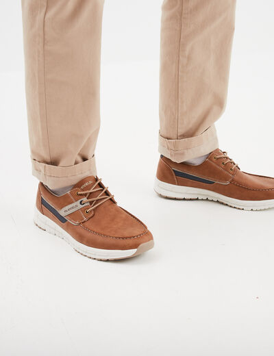 Chaussures bateau marron clair homme
