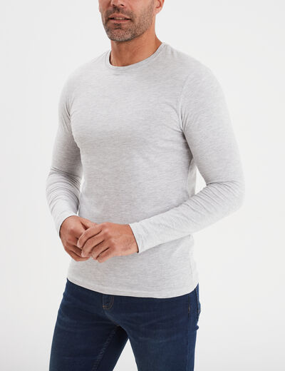 T-shirt manches longues gris homme