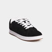 Tennis basses en cuir &agrave; lacets noir homme