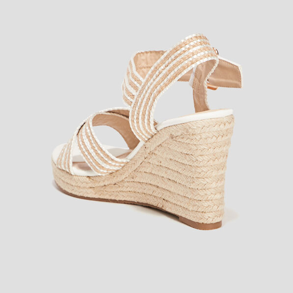 Sandales compensées Liberto blanc femme
