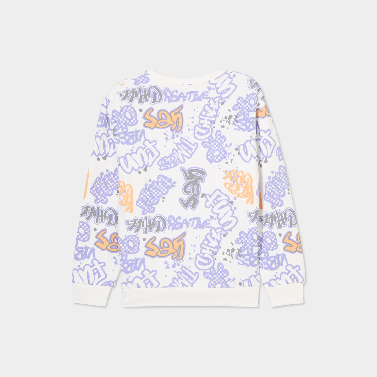 Sweat col rond manches longues gris garçon