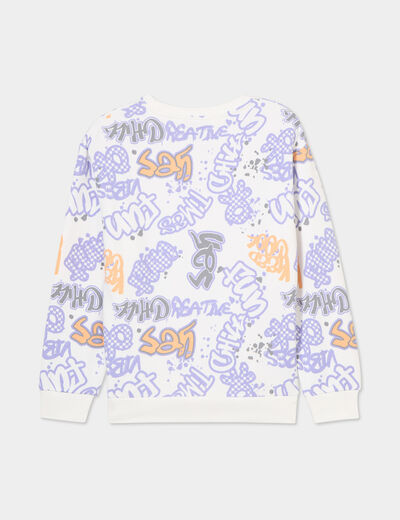 Sweat col rond manches longues gris garçon