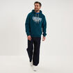 Sweat hoodie 1 poche et capuche bleu canard homme
