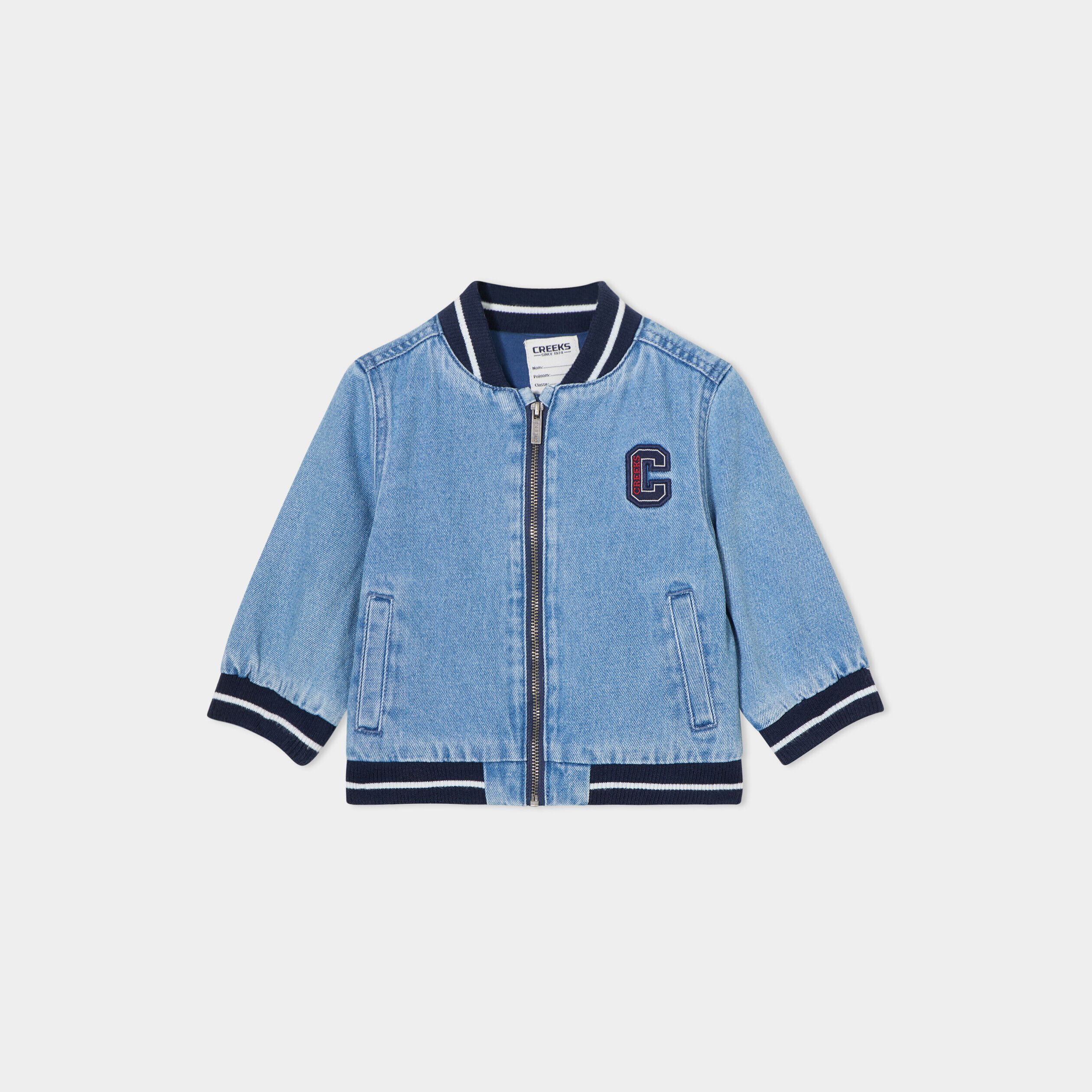 Veste teddy aspect jean Creeks en coton denim double stone bébé garçon CREEKS