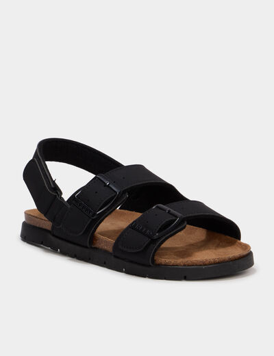 Sandales avec boucles noir gar&ccedil;on