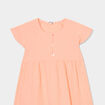 Robe manches courtes coton Creeks rose saumon fille