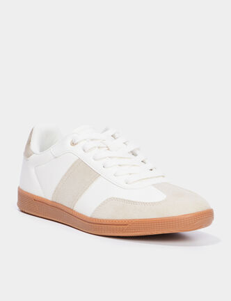Tennis basses &agrave; lacets Creeks sable femme