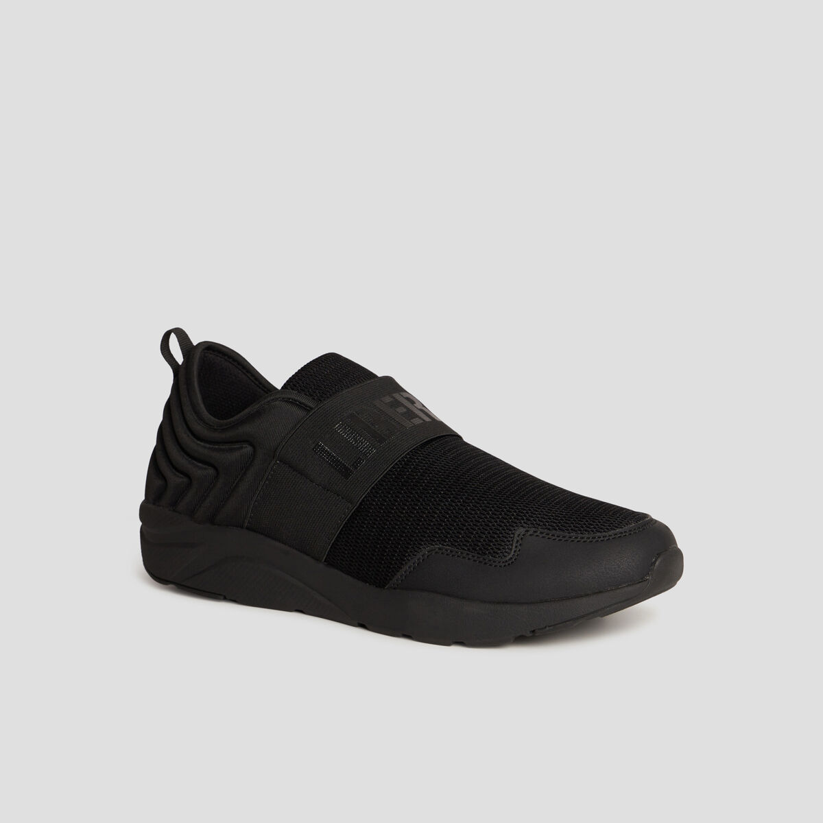 Baskets running languette d'enfilage noir homme