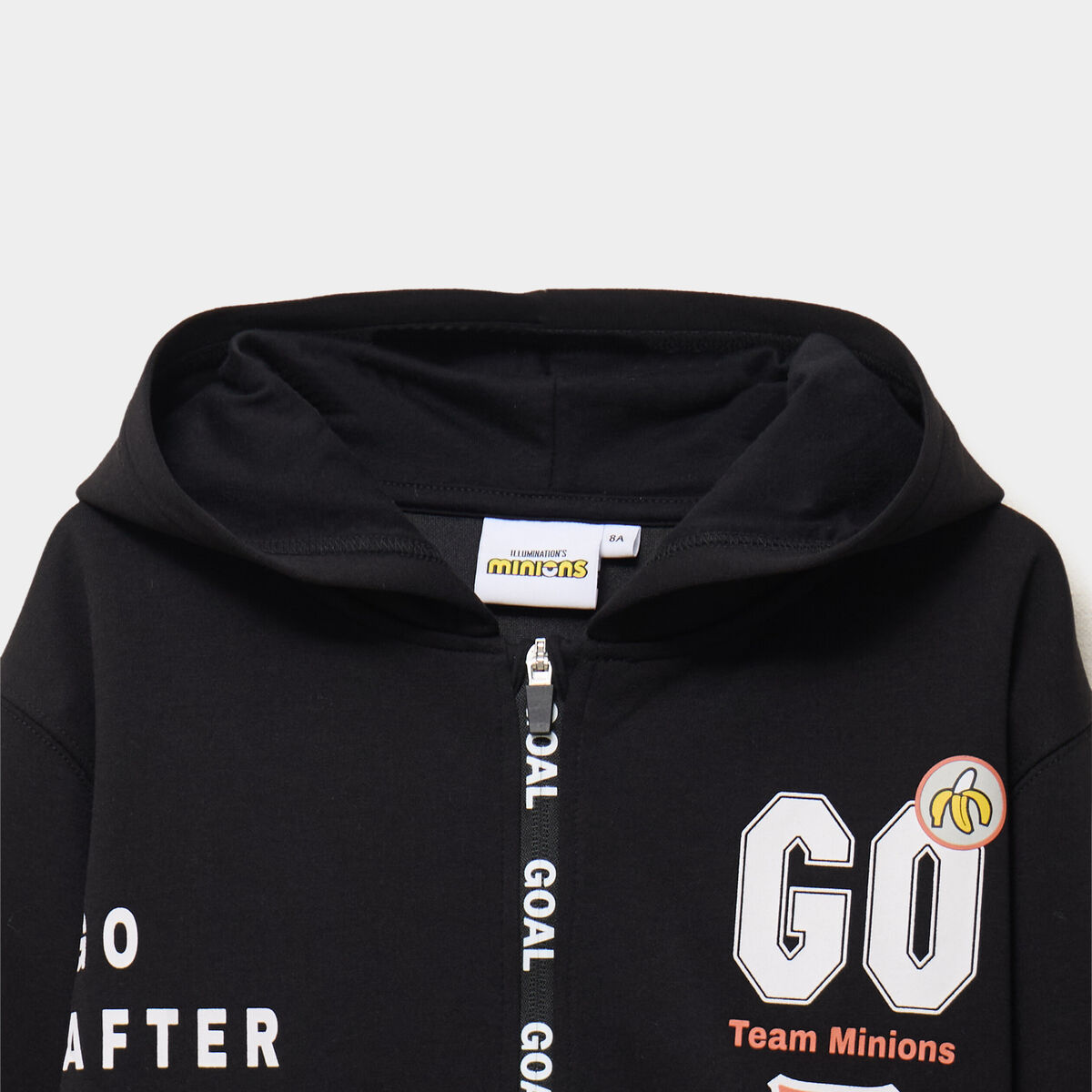 Sweat zipp&eacute; &agrave; capuche Les Minions noir gar&ccedil;on
