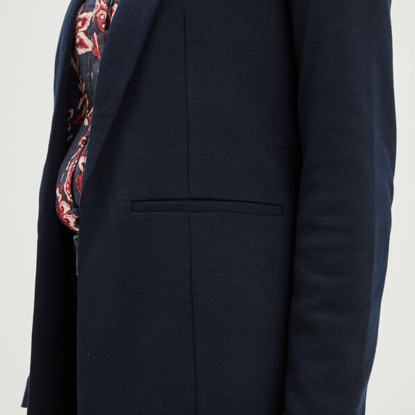 veste blazer droite bleu fonce femme Veste blazer droite bleu foncé femme